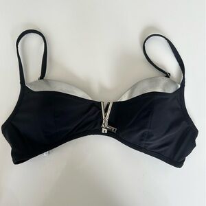 La Perla Black and Silver Bikini Top
